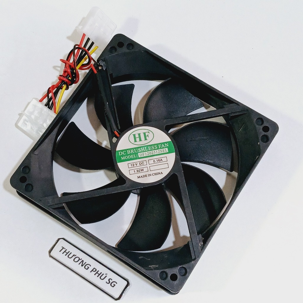 Quạt Case 12Cm, dày 2.5Cm / Điện áp 12V DC (Fan Case) đầu cắm ATA 4Pin
