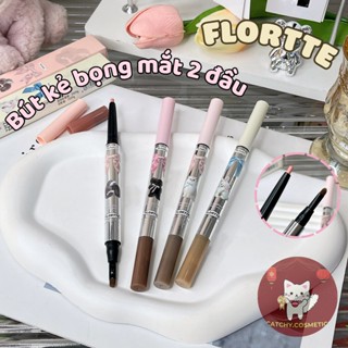 [FLORTTE] Bút Kẻ Bọng Mắt FLORTTE 2 Đầu Kèm Cọ Mèo Nơ Coquette My Dream Come True 900mg
