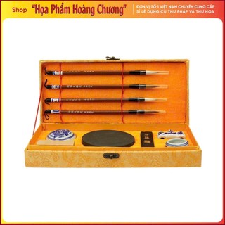 Bộ luyện viết thư pháp thư họa văn phòng tứ bảo hộp gấm