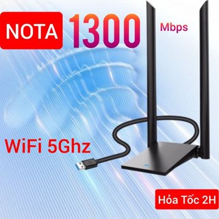 [Hỏa Tốc] USB WiFi 5G 1800 Mbps 2 anten dài Wifi 6. bộ thu wifi siêu tốc cho pc chơi game hút wifi tốt