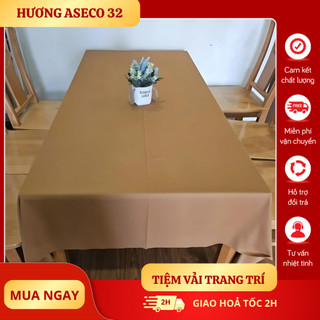 Khăn trải bàn màu nâu đồng , nâu cafe . Khăn trải bàn ăn , bàn hội nghị , sự kiện .... VẢI TRƠN co giãn chống nhăn nhàu
