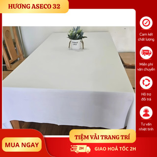 Khăn trải bàn trắng tinh và trắng kem , trải bàn khách sạn , bàn họp , hội nghị , tiệc .... Vải trơn chống nhăn nhàu
