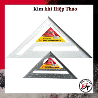 Thước ke góc vuông nhôm đúc eke tam giác đo góc đa năng 45 độ MAYA 7" và 12" TTG-N-MAYA