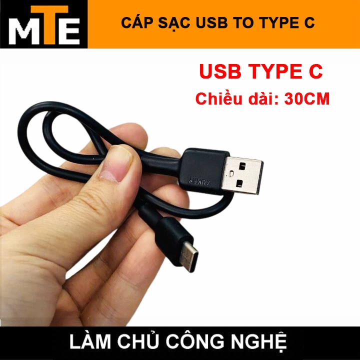 Dây cáp sạc USB to Type C 30cm, giá rẻ