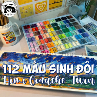 [t15l11] Màu thạch Himi Gouache Twins 112 màu sinh đôi PHIÊN BẢN MỚI