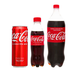 Thùng nước ngọt Coca Cola vị nguyên bản chai và lon 235ml/320ml/300ml/390ml/600ml/1.5L/2.25L