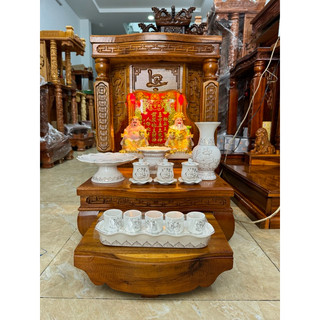  COMBO ĐẸP BÁN SIÊU CHẠY- Bàn thờ ông địa thần tài gỗ tràm kèm đồ thờ đầy đủ mẫu mới hàng dày đẹp 