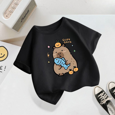Áo thun Capybara cho bé trai - Áo phông trẻ em Loza Kids- AT2801