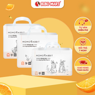 Bỉm Dán Momo Rabbit Baby Band Diapers An Toàn Mềm Mại Thấm Hút Nhanh Size NB42 S36 M32 - Bibo Mart