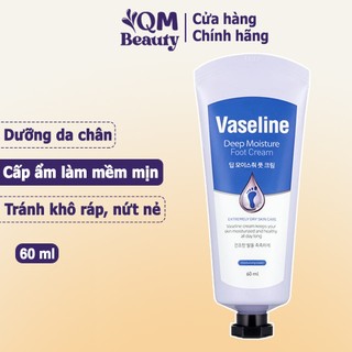  Kem dưỡng da chân Vaseline Deep Moisture Foot Cream Hàn Quốc 60ml cấp ẩm làm mềm mịn da 