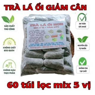 set 10 túi lọc trà giảm cân lá ổi mix 5 vị