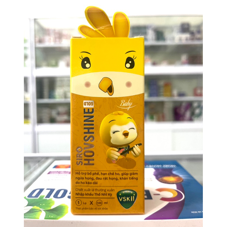 Siro Ho Vshine Gold (HOVSHINE) - Hỗ Trợ Bổ Phế, Giảm Ho, Giảm Ngứa Họng, Đau Rát Họng, Khản Tiếng