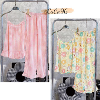 Đồ bộ tole, bộ lanh mặc nhà VNXK F21 2 dây quần dài 2025 siêu mát,mỏng nhẹ thỏai mái cho mùa hè.