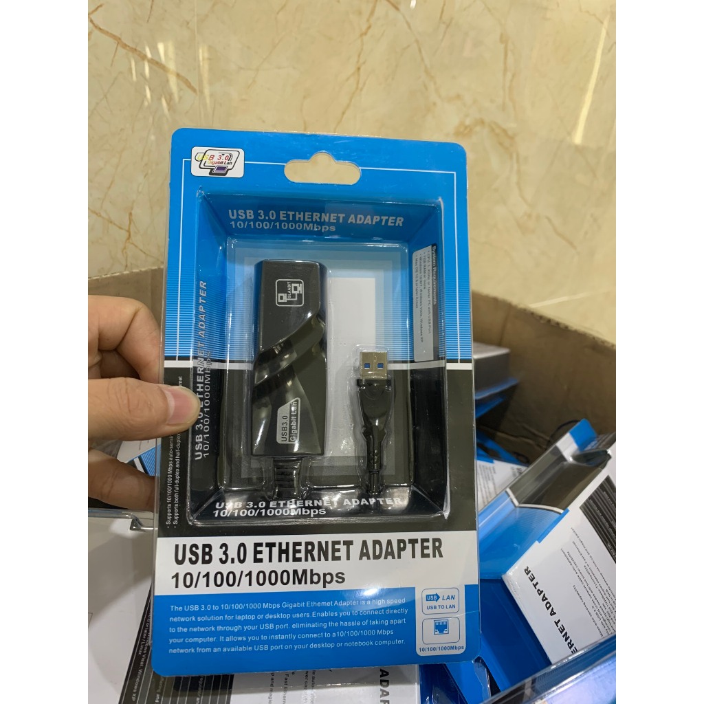 Cáp chuyển đổi USB 2.0, 3.0 to LAN tốc độ Gigabit 1000Mbps Loại xịn