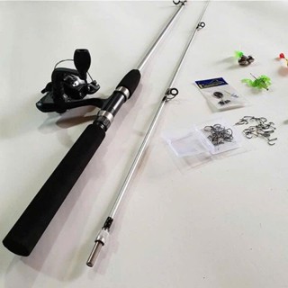  Bộ Cần Câu máy Shimano 2 Khúc Đặc 1m35 tặng máy câu YF200 + phao + lưỡi + nhái giả - Bộ cần câu mini tải cá 10kg 