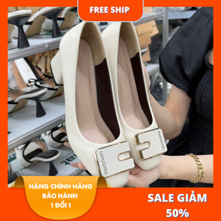 Mẫu A09_Giày búp bê mũi vuông gót vuông đế cao 5cm đi cực êm chân sành điệu.mẫu giày công sở siêu đẹp