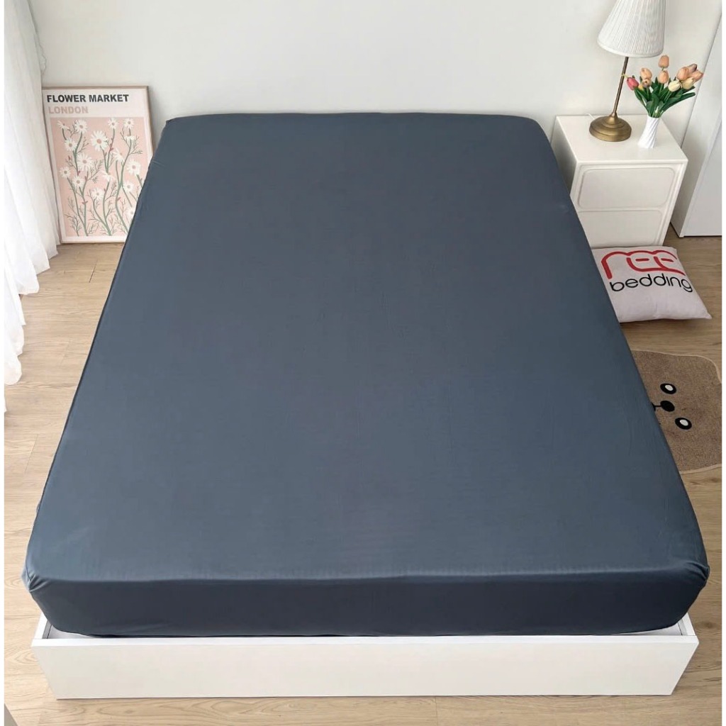 Ga giường kèm vỏ gối 4 món thun lạnh trơn REE Bedding TL253 đủ size trải drap nệm 1m2, 1m4, 1m6, 1m8, 2m2 | BigBuy360 - bigbuy360.vn
