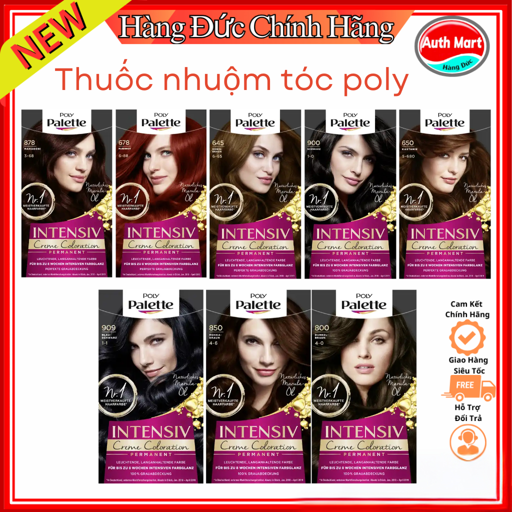 Thuốc nhuộm tóc Poly Palette đầy đủ size