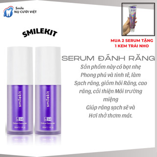 [QUÀ XEM ẢNH 1] 2 Kem Đánh Răng Serum Smilekit V34 Làm Trắng Răng