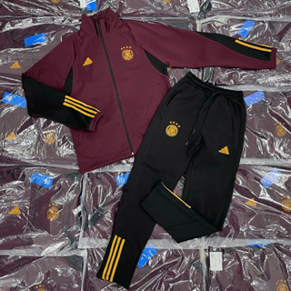 Bộ đồ nam thể thao thu đông Das nỉ da cá thêu logo hình đại bàng ghép màu thêu 3 sọc viền boy phố