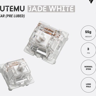 10 Switch Outemu White Jade - - Công Tắc Bàn Phím Cơ Hotswap - Pre-lubed - Linear 55gf