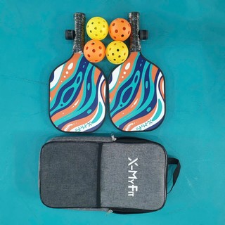 Bộ Vợt Pickleball Sợi Carbon 3 Lớp(1 túi, 2 vợt, 4 bóng, 2 miếng quấn cán) - miễn Ship