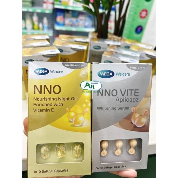 Serum dưỡng ẩm và dưỡng trắng NNO & NNO Vite - Hộp 30 viên
