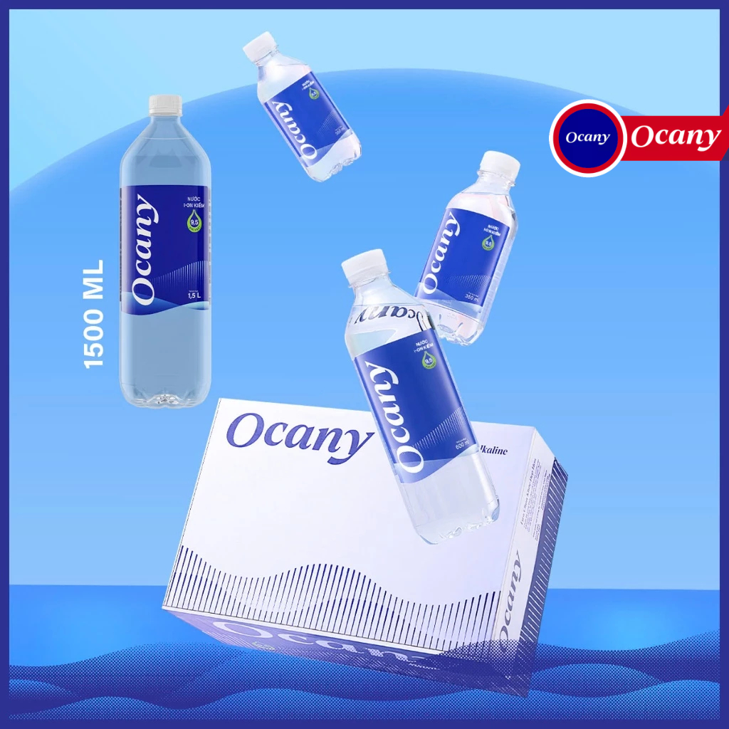 [Ngừng Bán do NSX phá giá đừng có mua nữa ] Thùng 12 Chai Nước Uống ION Kiềm Đóng Chai Ocany 1500ml
