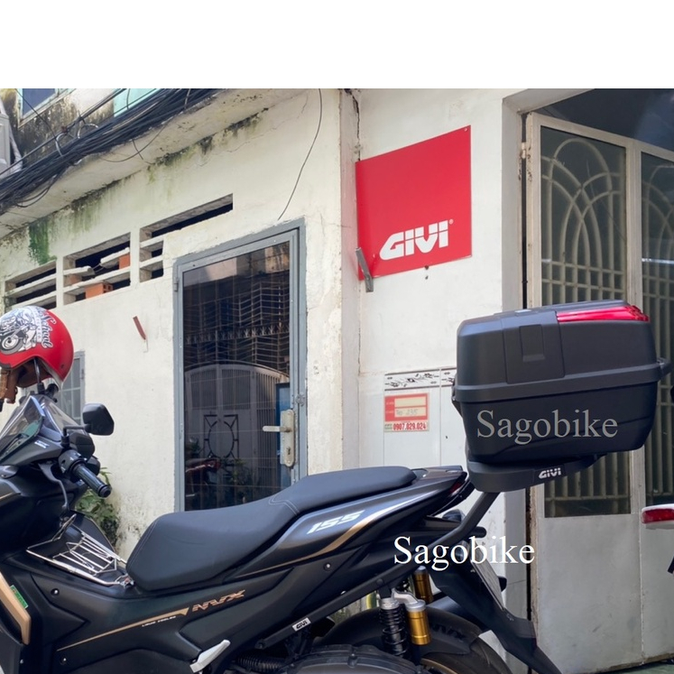 Thùng xe NVX 155 2022, thùng givi B33NM và baga SRX NVX 155 VVA 2022, hàng givi chính hãng, bảo hành