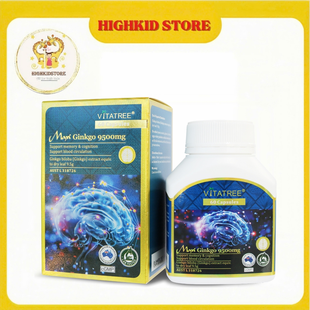 Viên uống  Vitatree Mega Ginkgo 9500mg Max 60 viên