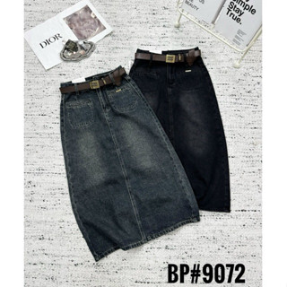 CHÂN VÁY JEANS DÁNG DÀI KÈM ĐAI TÚI TRƯỚC HÀNG QCL1 MS289072