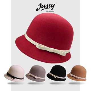  Mũ Dạ Ép Dáng Cụp Tiểu Thư Bowler Hat JML27 Jussy Official Mũ Rộng Vành Nữ Chất Vải Nỉ Dạ Form Ôm Đầu Size 58cm Có Rút 