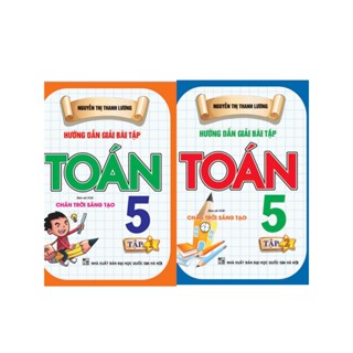 Sách - Combo Hướng Dẫn Giải Bài Tập Toán 5 - Tập 1 + 2 (Bám Sát SGK Chân Trời Sáng Tạo) - HA