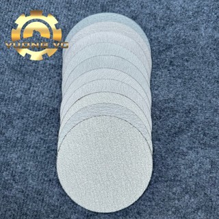 Giấy nhám tròn đế lông-nhám tròn hạt aluminum oxide màu trắng kích thước 4" (98mm) (Giá đã có VAT)