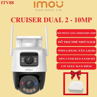 [TẶNG HỘP KT] CAMERA IMOU 2 MẮT NGOÀI TRỜI CRUISER DUAL 2 10MP (5mp-5mp)/6MP (3mp-3mp) | S7XEP