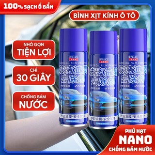 Bình xịt tạo bọt tẩy màng dầu, cạn canxi, vết ố bẩn trên kính ô tô, gương chiếu hậu, Phủ hạt nano chống bám nước