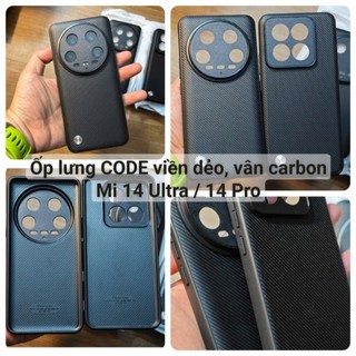 Ốp lưng CODE Xiaomi Mi 14 Ultra / 14 Pro / 13 Ultra / 12S Ultra chống sốc lưng da / vân carbon