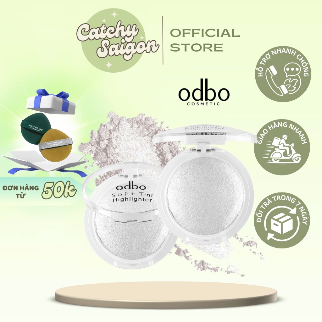 [ODBO] Phấn Bắt Sáng/Highlight Odbo Mặt Trăng Nhũ sáng, Mịn ODBO Soft Tint Highlighter 4g (OD173)