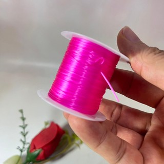 1 Cuộn 10m dây thun lụa co giản dùng sỏ hạt - Loại mỏng 0.3ly