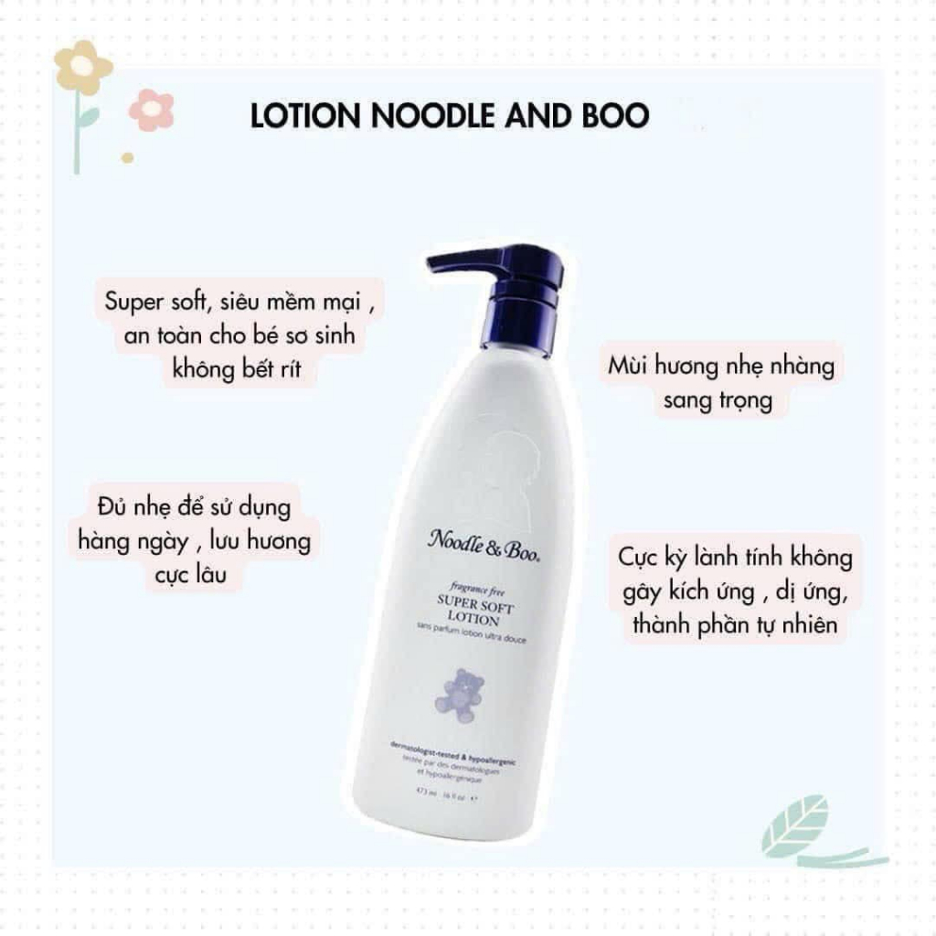KHÔNG MÙI Noodle & Boo Tắm gội- Mỹ dành cho bé từ sơ sinh -  không mùi - Fragrance Free