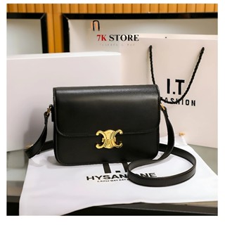 Túi xách đeo chéo nữ dáng vuông dây da màu đen nâu full box 7K STORE TX11