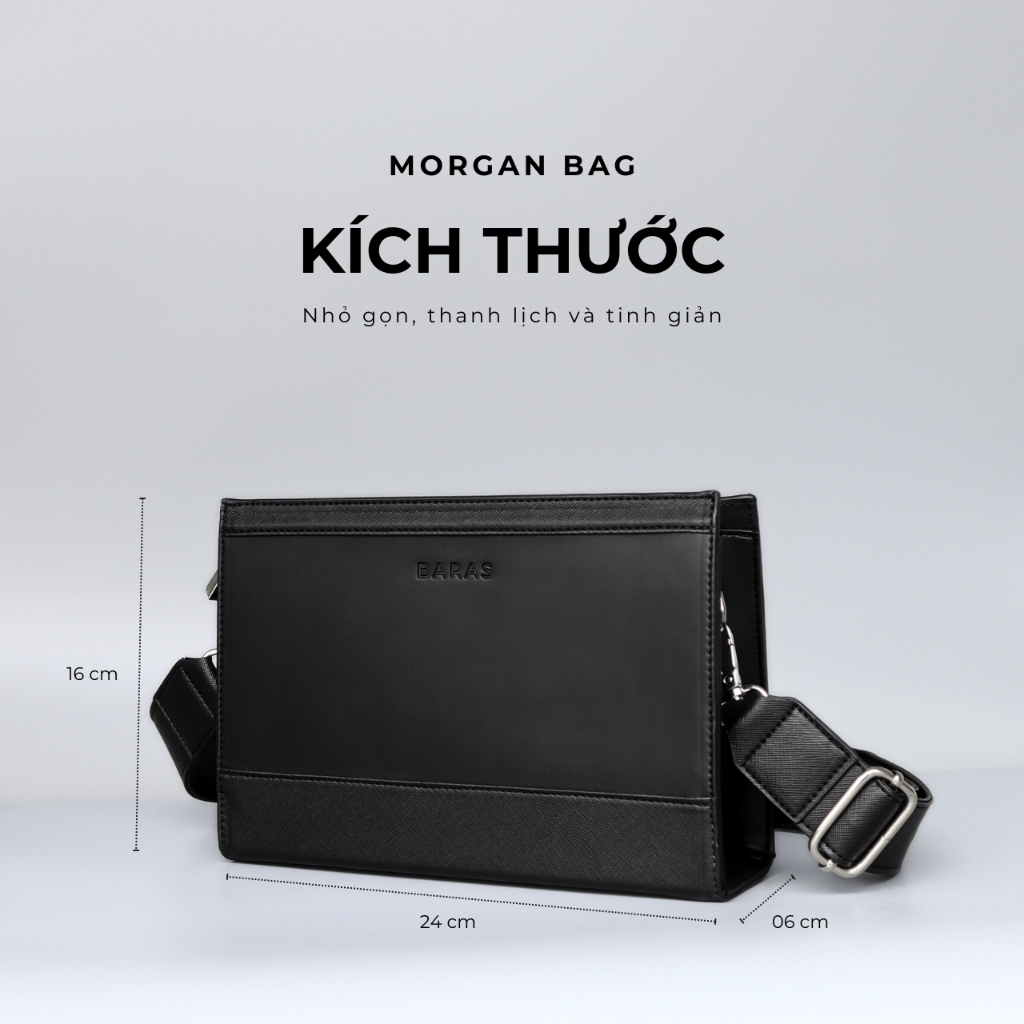 Túi đeo chéo hộp MORGAN BAG - BARAS VIETNAM - Túi đeo chéo thời trang nam | BigBuy360 - bigbuy360.vn