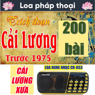  Loa Đài Craven CR-853 Chép Sẵn 200 Bài Cải Lương Xưa - Món Quà Ý Nghĩa Tặng Ông Bà Cha Mẹ 
