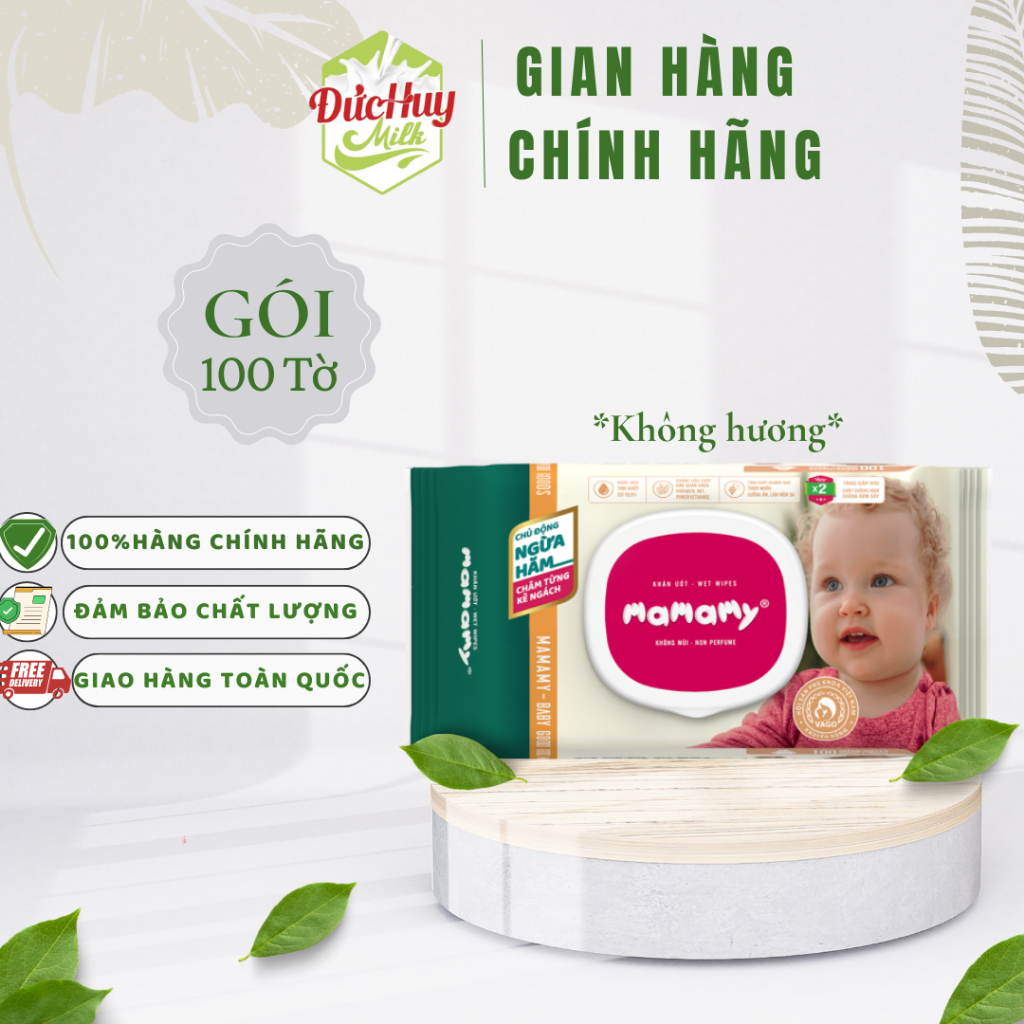 Khăn Giấy Ướt Mamamy 80 Tờ/ Gói (Có Hương/ Không Hương)