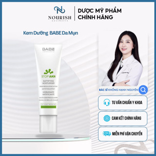 [HÀNG NHẬP KHẨU] Kem Dưỡng Ẩm Dành Cho Da Mụn Babe Stop AKN Mattifying Moisturiser (Tuýp 50ml)