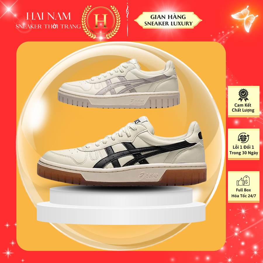 Giày Asics Court MZ Cream Black Gum Đủ Các Phối Màu Hottrend Bản Real Full Box