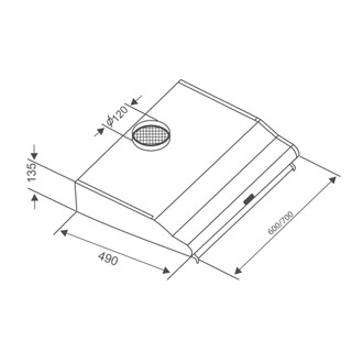 Máy Khử Mùi CANZY CZ C506i / C507i . KT 600mm / 700mm, Công suất 750m3/h