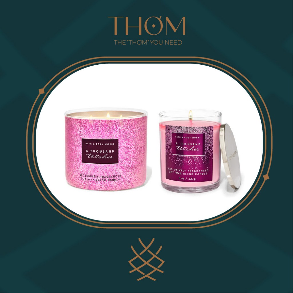 A THOUSAND WISHES | Nến Thơm Phòng 1 Bấc 3 Bấc Scented Candle Body Mist
