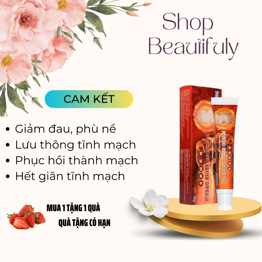 Giãn tĩnh mạch chân Varicose kem bôi giảm giãn tĩnh mạch giảm mỏi phù nề tê chân giảm nổi gân xanh trên da cam kết h.quả