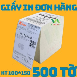 Giấy In Nhiệt Tự Dính Dạng Tập 500 Tờ 100x150 - DÁN ĐƯỢC - In Đơn Shopee TMĐT IN BILL A6 giấy in đơn hàng